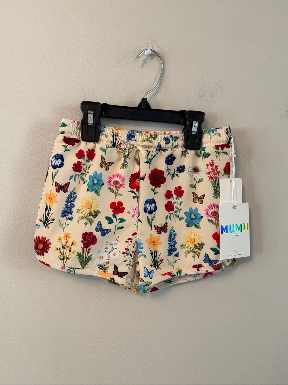 Show Me Your Mumu French Floral Cream Swim Trunks